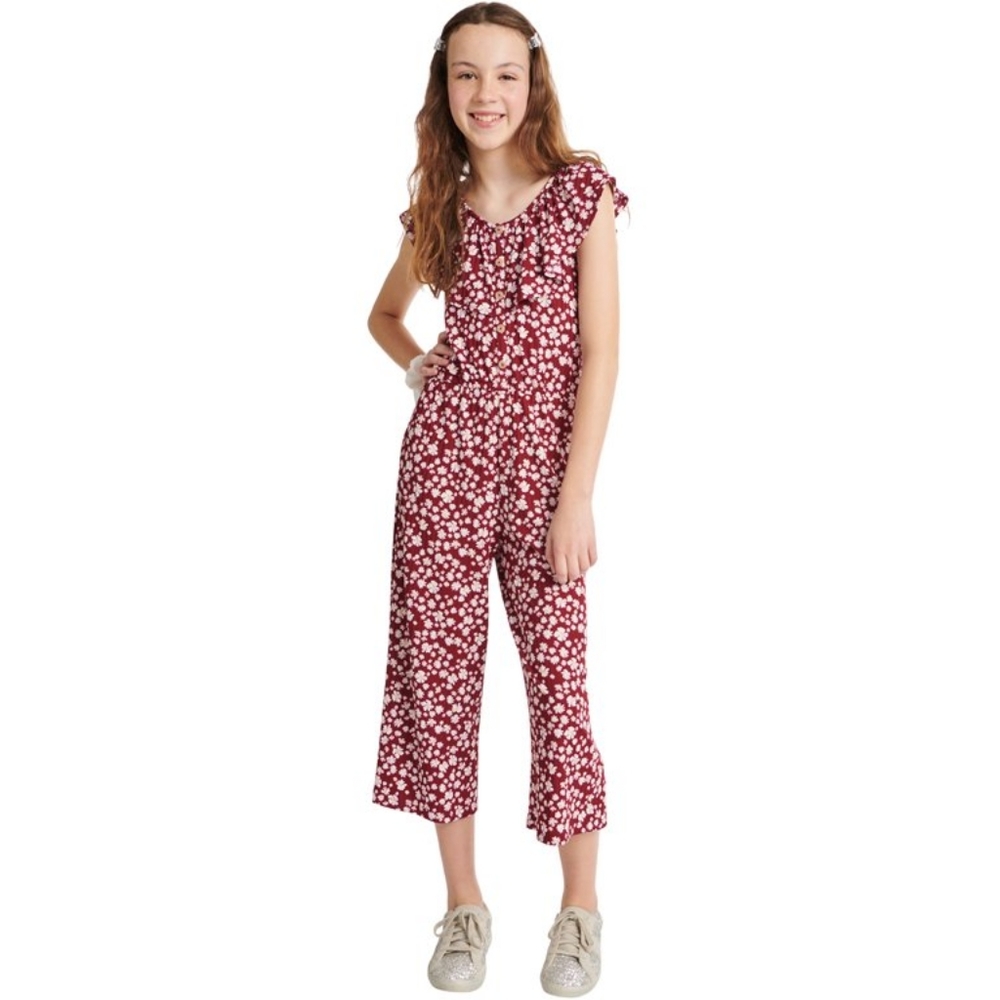 Floral jumpsuit Justice girls 10, excellent condition